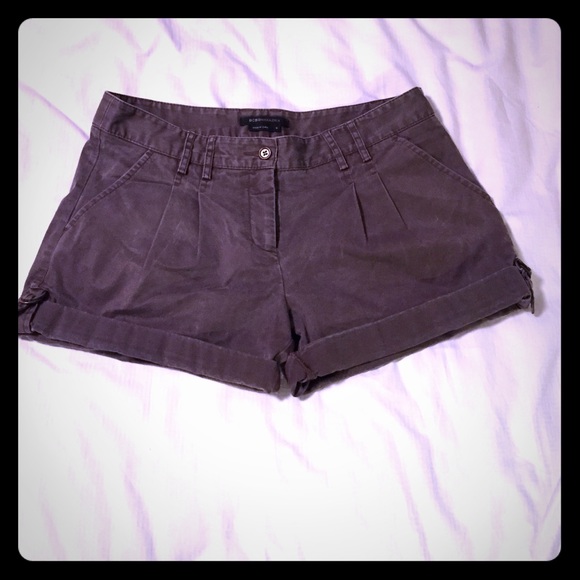 BCBG Maxazria brown distressed shorts