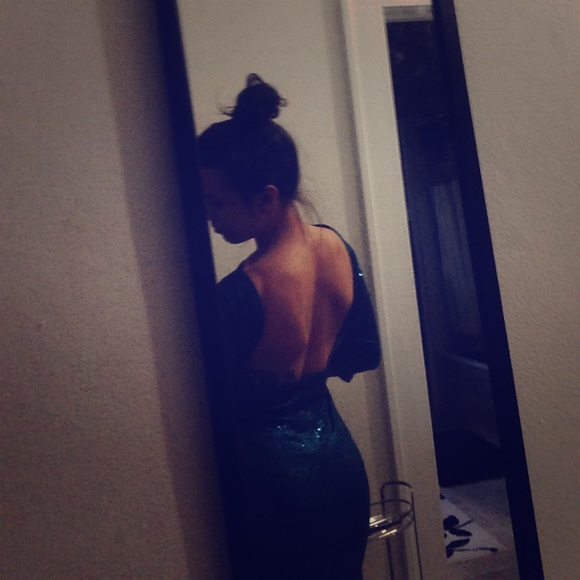 Sequin hollow-back Dress