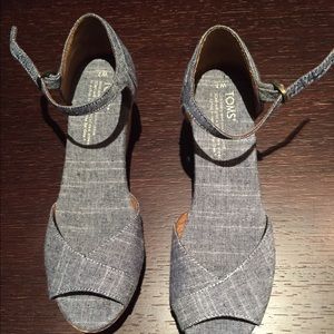 Toms Chambray Cork Heal Sandals
