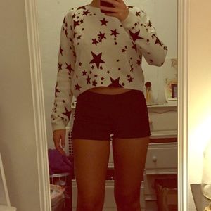 black and white star pattern sweater