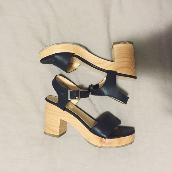 American Apparel Shoes - American Apparel Wood Heel Sandal