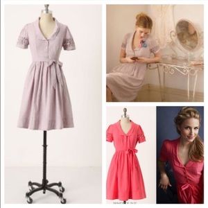 Anthropologie tiny window lavender shirt dress