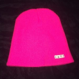 Pink neff beanie