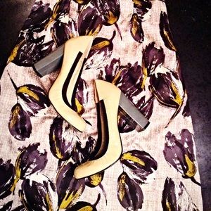 Nine West Patent Leather Nude Heels