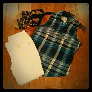Plaid Abercrombie Button up