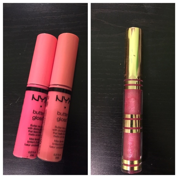 Estée Lauder Lipgloss and 2 Nyx Butter Gloss