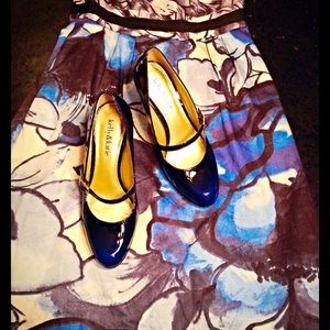 Kelly & Katie Patent Leather Blue Heels