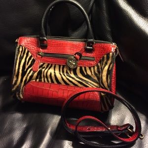 Brahmin Mohair and Red Alligator purse