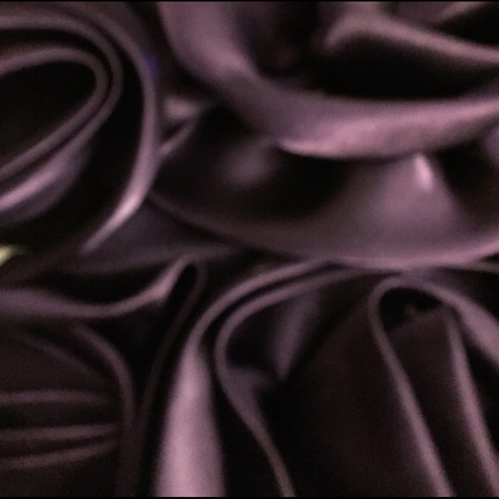 HP flower purple satin evening bag NWOT - Picture 3 of 3
