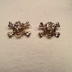Boutique Halloween Skull and Crossbones Earrings