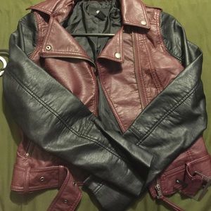H&m faux leather jacket