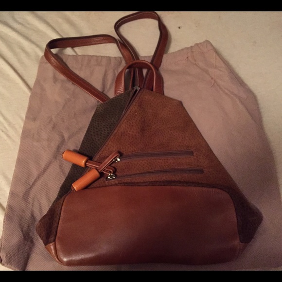 Cow leather backpack