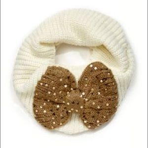 Betsey Johnson Sequin Bow Nanza Infinity Scarf NWT