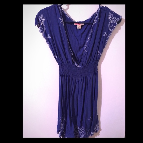 Deep blue top