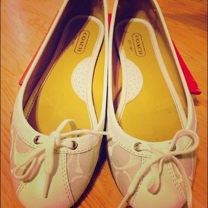 White Coach Flats