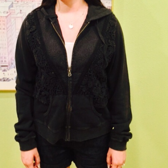 Black zip up hoodie