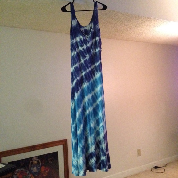 Tie dye Green Dragon maxi dress 🌸