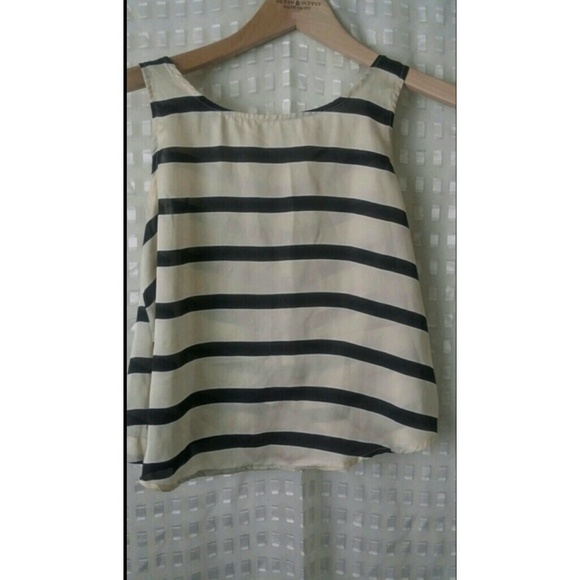 Black and cream striped shirt