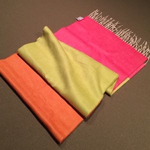 Nordstrom 100% Silk Colorblock Scarf Wrap NWT Pink