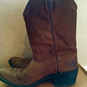 Leather cowboy boots