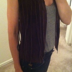 Hipster leather vest!