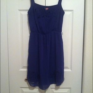 Blue peekaboo dress
