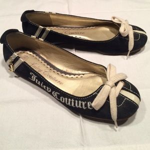 Juicy Couture Mara Black and White Suede Flats 8