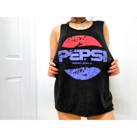 Hot Topic Tops - Pepsi black muscle tee (FINAL PRICE)