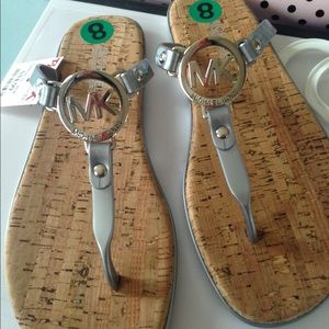 MK Silver Sandals. Never worn.
