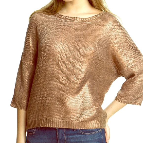 Remain Brown Metallic Sweater