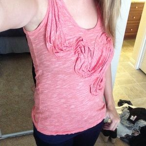 Anthropologie coral tank top