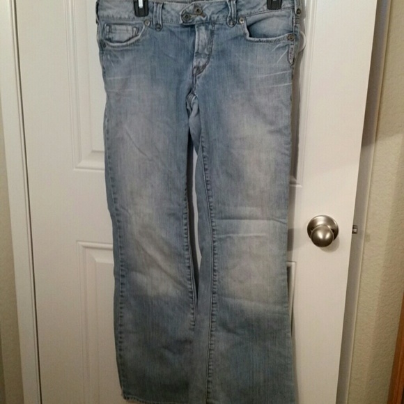 Faded light denim
