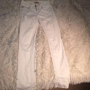 Size 25 straight white MEK jeans