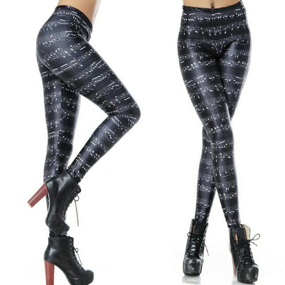 Blackmilk Dupe Chopin Music Note Leggings S/M