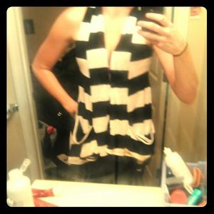 Cute black and white vest!