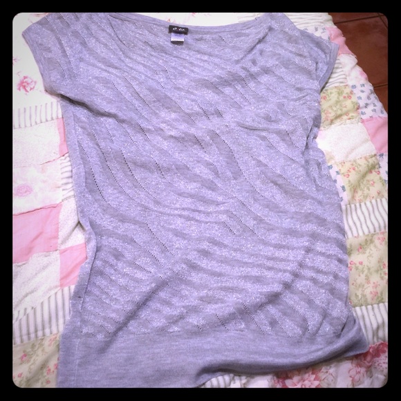 Gray-silver Top