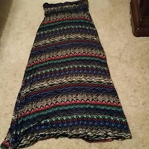 ZUMIES empire tribal ombre maxi skirt sz medium