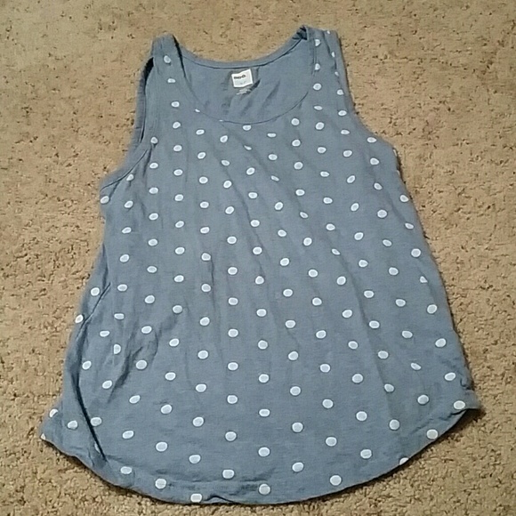 BDG Small Blue Polka Dot Tank Top