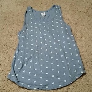 BDG Small Blue Polka Dot Tank Top