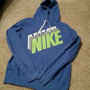 Blue Nike Neon Green Seahawks Hoodie Sweatshirt