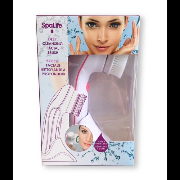 Spa life deep cleansing facial brush with stand