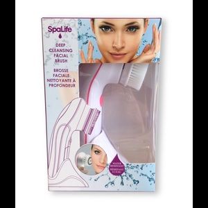 Spa life deep cleansing facial brush with stand