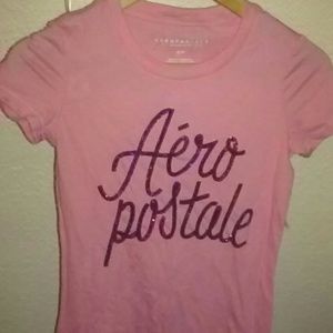 Aeropostale shirt w/ pink sequence