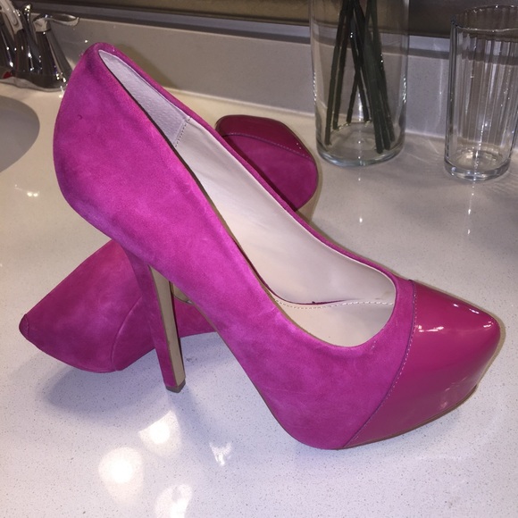 Hot Pink Genuine Suede Pumps by Steve Madden