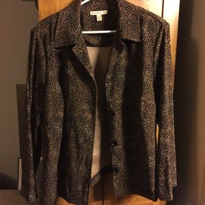 Black leopard print jacket