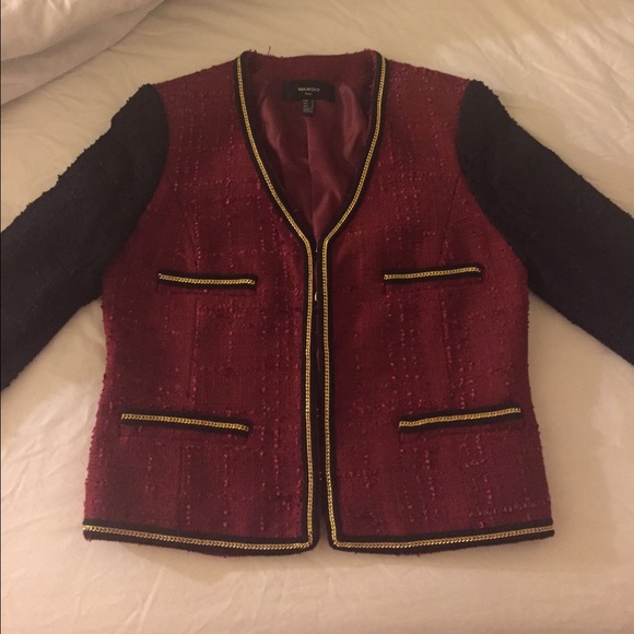 Mango burgundy suit !