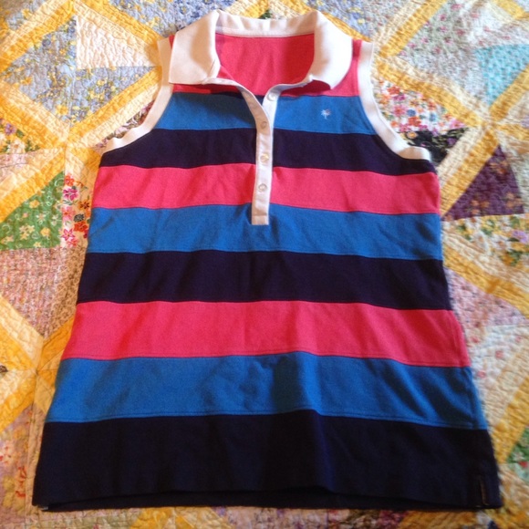 Lilly Pulitzer collared tank top, sz L
