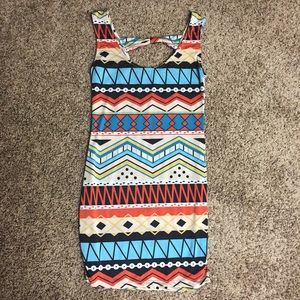 Multi colored stretchy dress