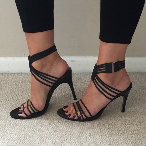 Gucci Shoes - Gucci Black elastic strap high heel sandal