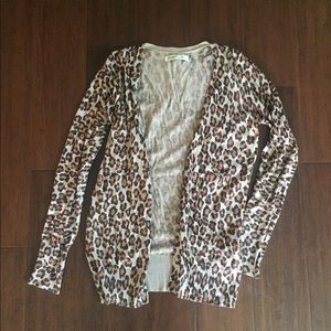 Leopard print cardigan